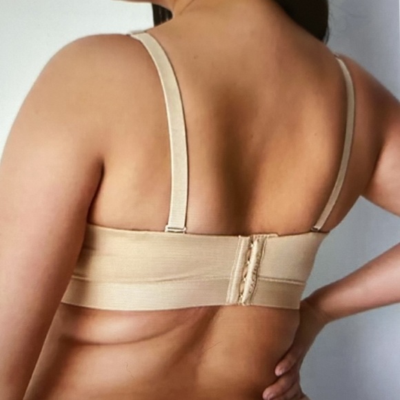 NWT Cacique Comfort Bliss Lightly Lined Multi-Way Strapless Bra 48B, 42C Nude - Picture 5 of 12